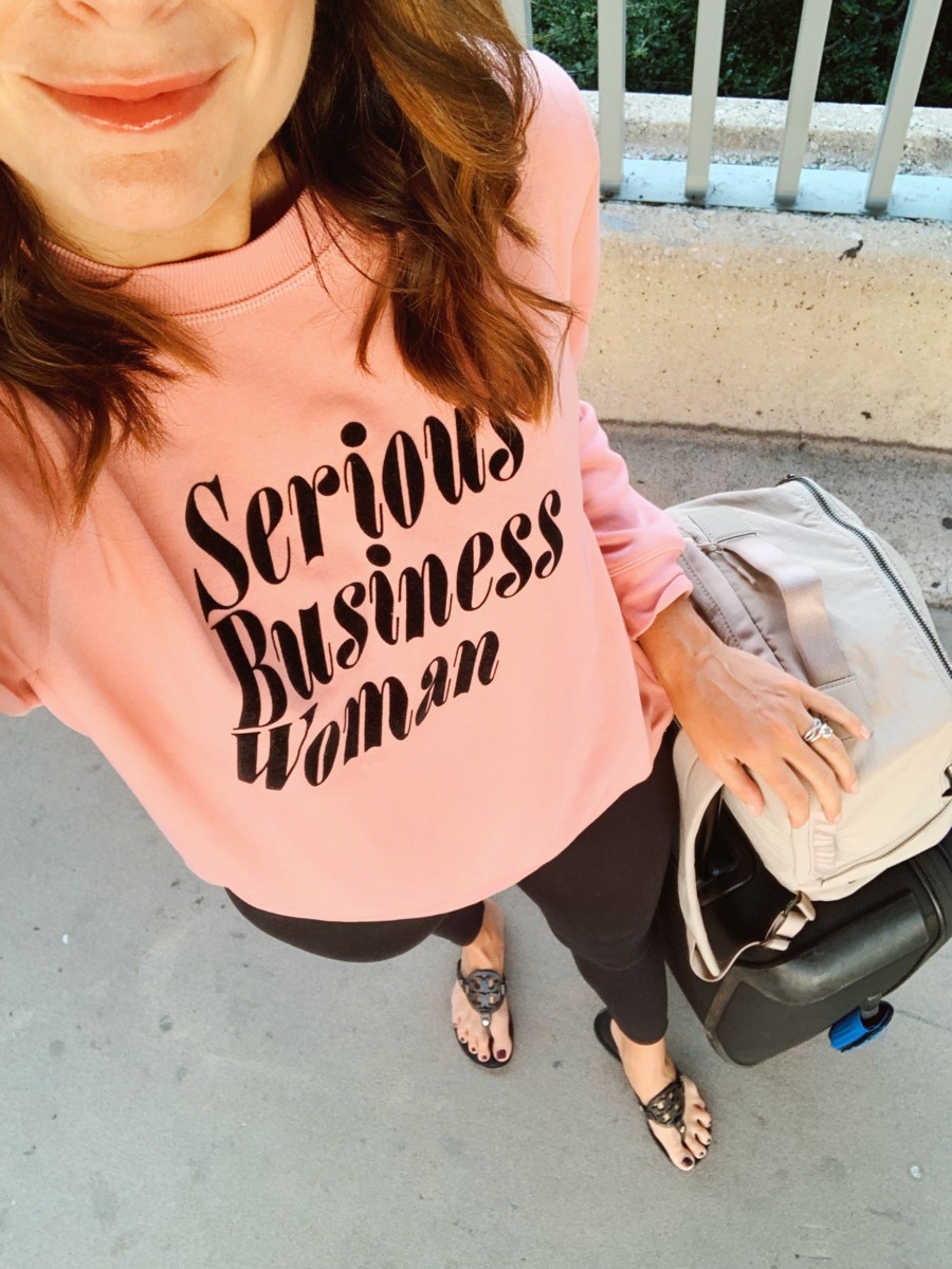 serious business woman graphic sweatshirt on themilleraffect.com