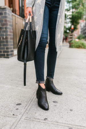 black booties from neiman marcus on themilleraffect.com