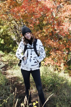 themilleraffect.com wearing a Hooded Pullover Fleece Jacket from the north face