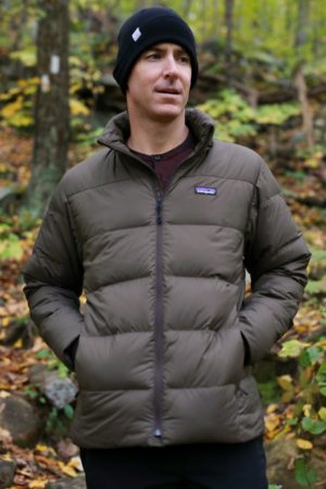 themilleraffect.com husband wearing his patagonia jacket from backcountry