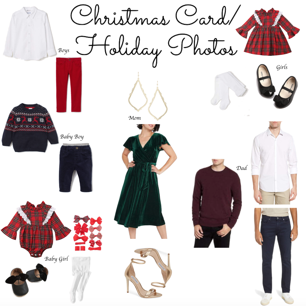christmas card/holiday family photo outfits on themilleraffect.com