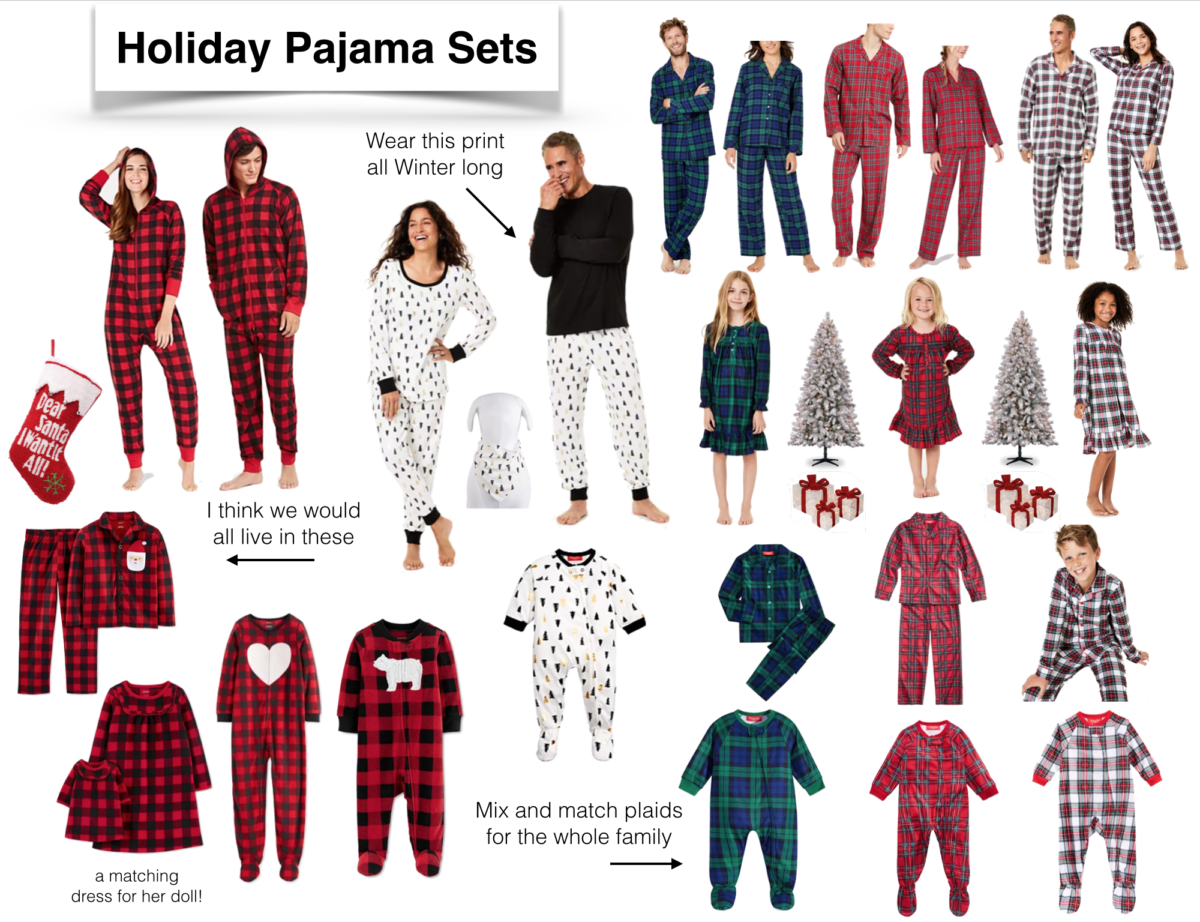 matching holiday pajamas on themilleraffect.com