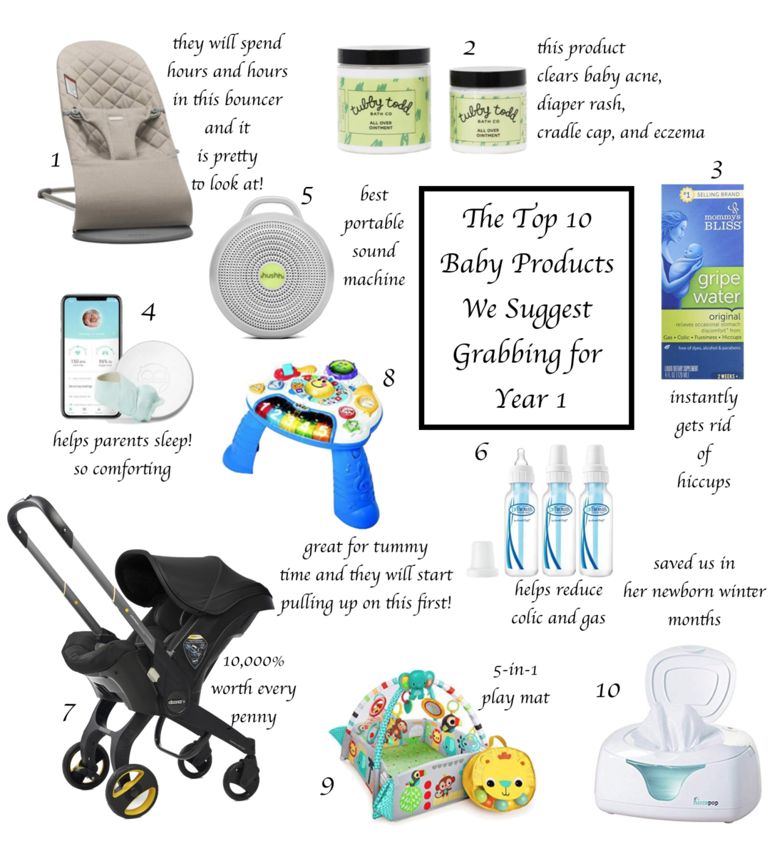 the top 10 baby products for year one