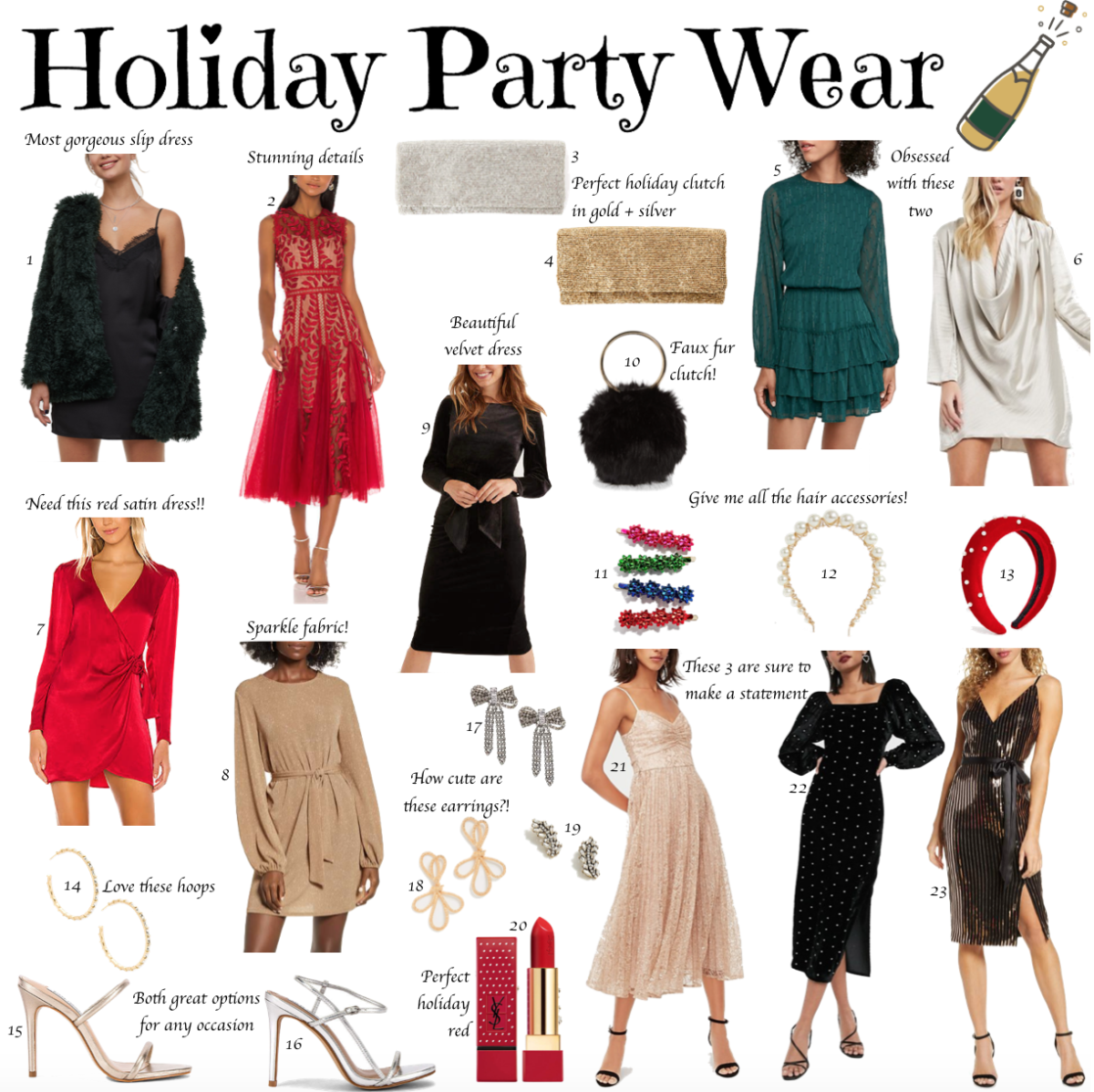 holiday party wear gift guide on themilleraffect.com