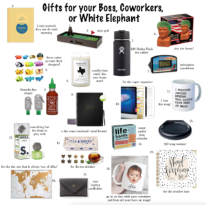 Gifts Ideas for your Boss, Coworker, or White Elephant