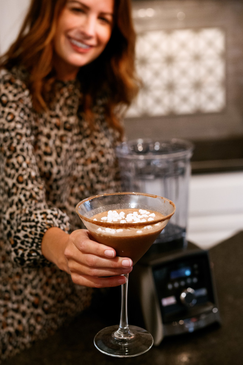 the miller affect making a frozen hot chocolate martini