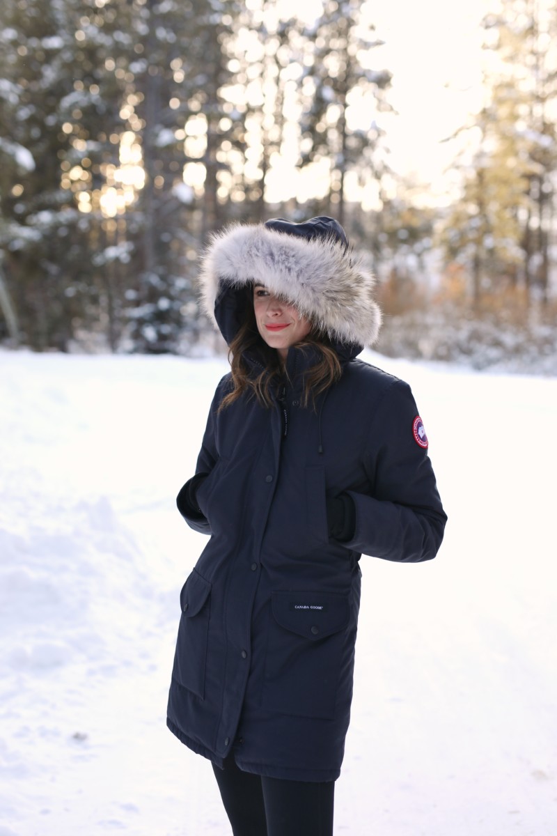 the miller affect wearing a canada goose women's coat