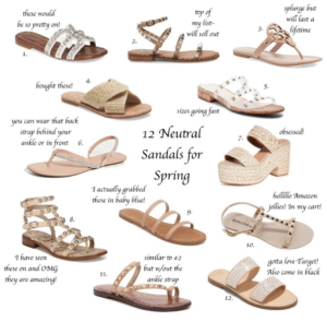 12 neutral sandals for spring on themilleraffect.com