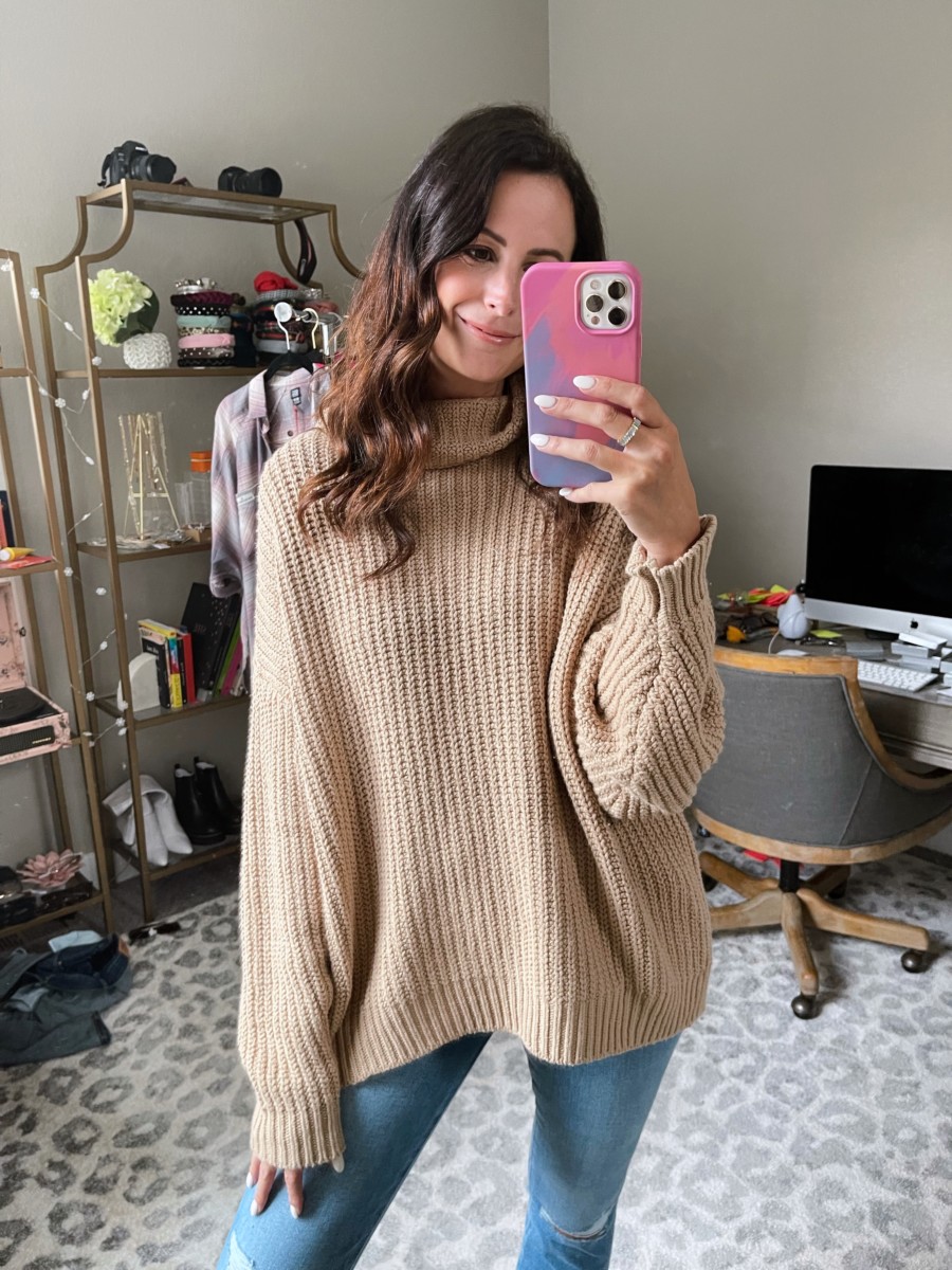 camel free people sweater from the nsale