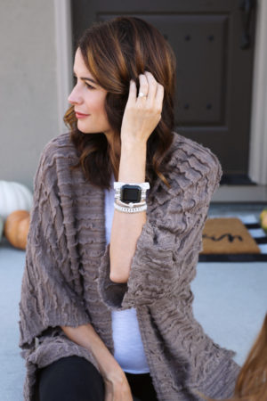the miller affect wearing an apple watch strap from victoria emerson