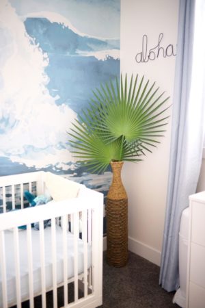 palm fans for a hawaiian themed nursery