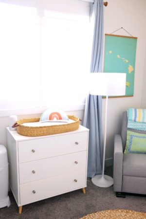 themilleraffect.com small white nursery dresser