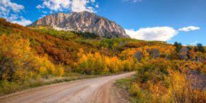 kebler pass in crested butte in the fall