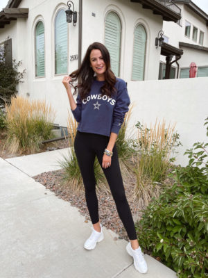 cropped dallas cowboys sweatshirt from american eagle on The Miller Affect