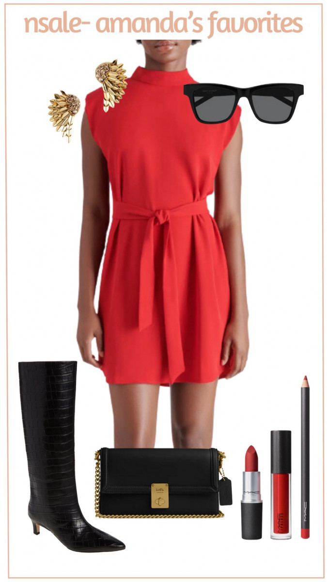 date night outfit from the nordstrom anniversary sale, red dress